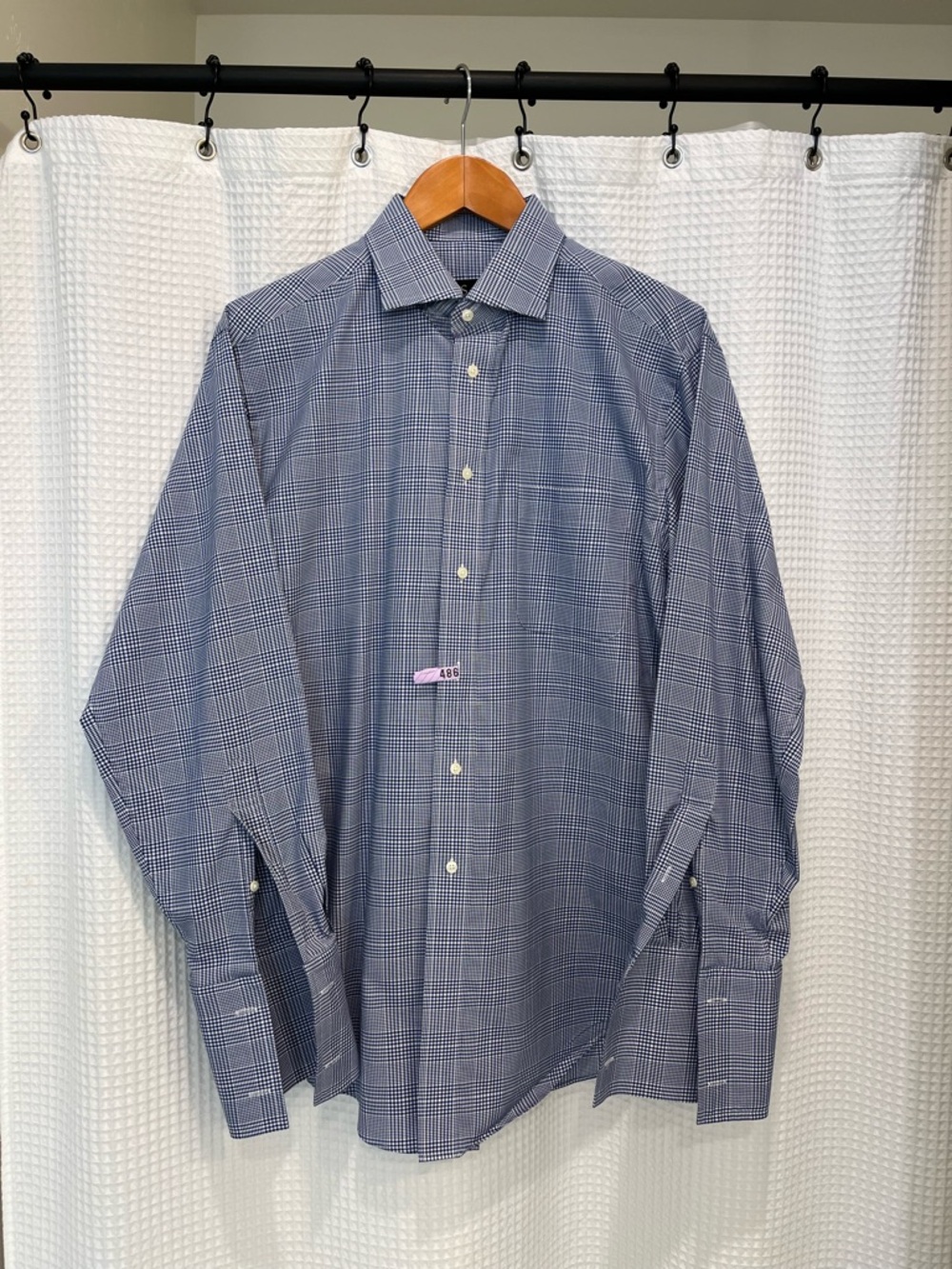 Jos. A. Bank Blue Checked Dress Shirt